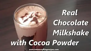 Cocoa Chocolate Milkshake | Chocolate Milkshake With Cocoa Powder