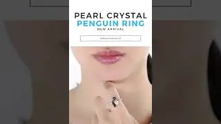 Pearl crystal penguin ring #penguin  #rings  #handmade   #fashion  #jewelry  #accessories  #gift
