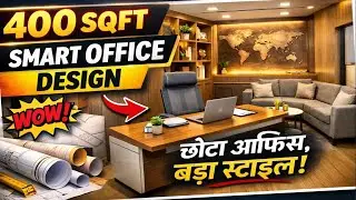 400 Sqft Office Interior Design | Small Office Interior Ideas | Modern Office Setup India