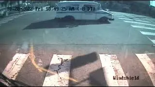Little me walking in my green pedestrian light and get completely run over by an LA METRO bus!!! 