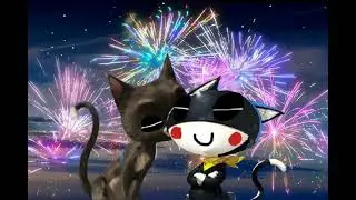 Me kissing my Little Brother @SuperPhantomPaws during New Year's earlier yesterday/today