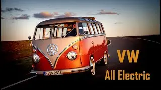 Volkswagen e-BULLI e-Groovy Concept! 1966 Classic Samba Bus with 2020 All Electric Drive