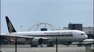 SINGAPORE AIRLINES 🇸🇬FLIGHT SQ11 LAX-NRT Boeing 777-312(ER) 9V-SWQ TAKEOFF TO TOKYO FROM LA