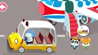 baby pandas airports | cool flight journey | Airplane safety tips | cartoon game