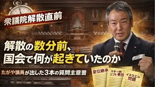 解散の数分前、国会で何が起きていたのか──たがや亮議員が出した3本の質問主意書