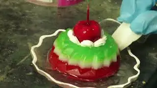 Рождественские украшения своими руками | Желейный кекс, искусственные ёлочки из безе и миниатюрна...