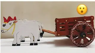 How to make Bullock cart using cardboards/Best out of waste cardboard craft idea 💡 😮