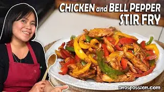 Легкое жареное блюдо из курицы и болгарского перца