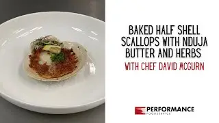 Baked Half Shell Scallops with Nduja Butter and Herbs