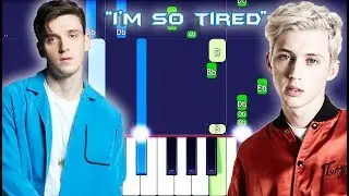 Lauv & Troye Sivan - i'm so tired Piano Tutorial EASY (Piano Cover)