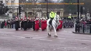 Band of the Household Cavalry in Sunday Parade around Buckingham Palace 25 January 2026