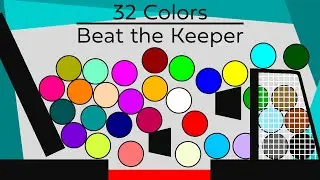 Colors Beat the Keeper | 32 Colors Marble Race