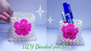 DIY Beaded pen box