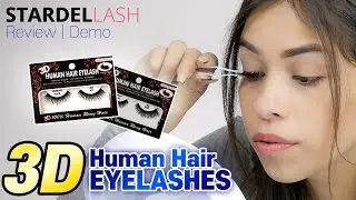 Stardel Lash Premium 3D Human Remy Hair Eyelashes Review & Demo | Natural Looking Faux Lashes