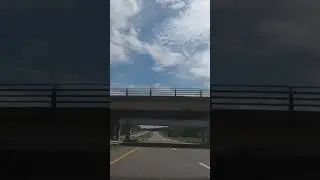 Driving under the overpass at Berry Mills Road on the Wheeler Boulevard in Moncton, New Brunswick