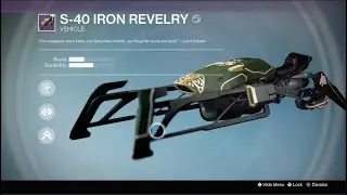 Destiny 1 S 40 Iron Revelry legendary Iron Banner sparrow drop + test