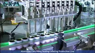 Automatic Aluminum Can Filling Sealing Labeling Production Line | Beverage Packaging Machine