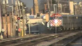 Metra 104 at Elmwood Park NICE HORN!