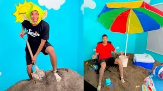 CONVERTI mi DORMITORIO en una PLAYA LOS TIKTOK DE ALFREDO LARIN 