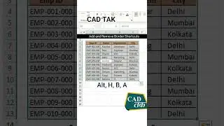 Add and Remove Border Shortcutkeys in Excel 100 #exceltips #highlights #education#computer