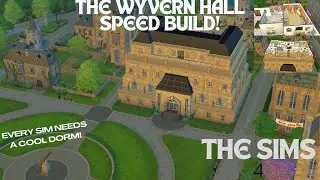 SIMS 4 - HOW COOL IS THIS DORM?!? THE WYVERN HALL #speedbuild