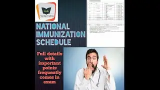 National Immunization Schedule 2020 full details with important points#staff nurse exam