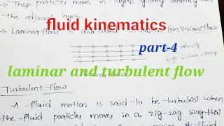 laminar and turbulent flow lecture in telugu#fluid kinematics lecture in telugu