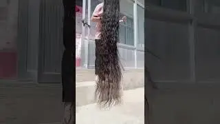 OMG Very long hair tiktok girl 😱 #shorts #tiktok #trendingshorts #hairstyle #longhairtutorial