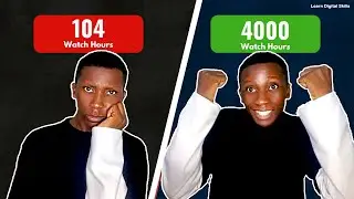 Get 4000 Watch Hours on YouTube | Tricks