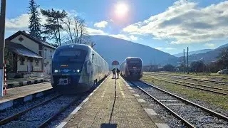 КПВ60216 с ДМВ 10 039/040 прави среща с КПВ60215 с ДМВ 10 007/008 на гара Земен!