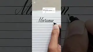 Hi Mariam - Beautiful handwriting for you. Daily Calligraphy @dailycllgrphy on Tiktok and Youtube.