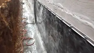 Veterans concrete,...Paraseal & termination bar install. progress @ North foundation