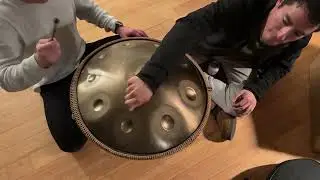 Trying Out The Kelisiting Handpan For The First Time With My Friend