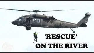 Helicopter water rescue drill stirs up spectacle on Tennessee River