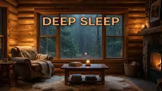 Rain Sounds for Deep Sleep 🌧️ Cozy Cabin with Fireplace | Rainora