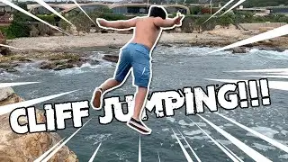 SECRET CLIFF JUMPING SPOT (Newport Beach)(FIRST VIDEO)