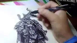 Inktober rock 2016 a caneta- rpg - speed drawing -الرسم بالقلم