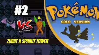 UM ZUBAT LVL 3 VS A SPROUT TOWER - WALKTHROUGH POKEMON GOLD #2 #pokemongold  #retrogaming  #pokemon