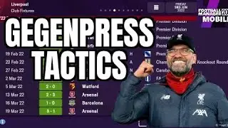 BEST GEGENPRESS TACTICS FM22 MOBILE! KLOPP RECREATION |AUTHENTIC|