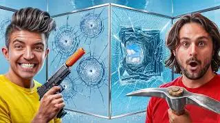 First to Break Bulletproof Glass, Wins!