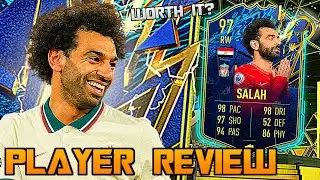 FIFA 22 97 TEAM OF THE SEASON MO SALAH PLAYER REVIEW! 4⭐ WEAK FOOT UPGRADE! FIFA 22 ULTIMATE TEAM