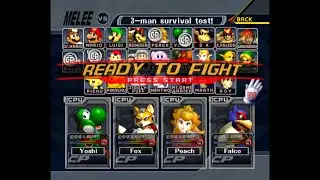 Super Smash Bros. Melee - Battle #80: Yoshi vs Fox vs Peach vs Falco