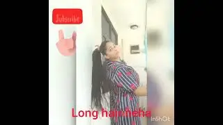beautiful long hair Rapunzel oilled hair play make by SV@longhairneha1940