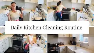 My daily kitchen cleaning routine | 20 minutes to shiny sink | #cleaning #kitchentips #flylady