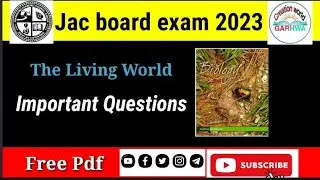 Jac board Biology Class-11।। Important Questions।। The Living World ।। Biology Class-11