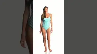 Kenneth Cole Tough Luxe U-Neck One Piece Swimsuit | SwimOutlet.com