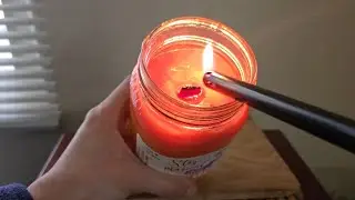 How to Light and Trim a Wooden Wick Candle