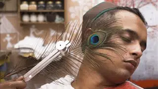 SLEEP QUICKLY with a PEACOCK FEATHER 🦚 asmr ear massage😴