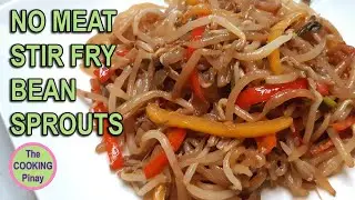 NO MEAT STIR FRY BEAN SPROUTS | EASY VEGETARIAN RECIPE