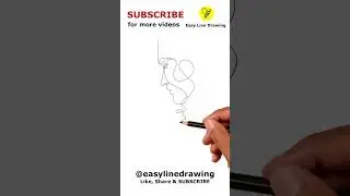 One line simple Couple Face drawing by easy line drawing